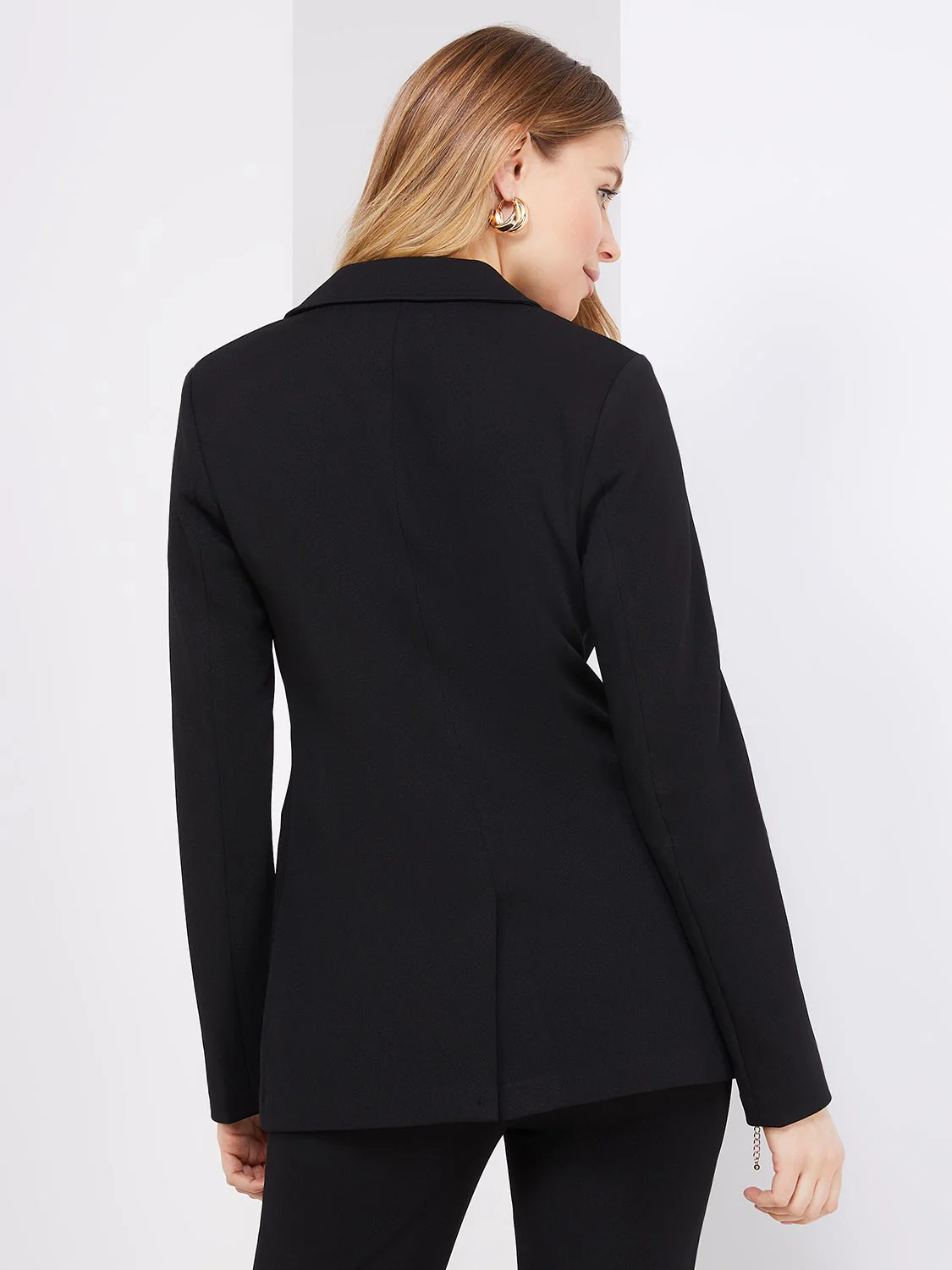 One-Button Textured Blazer - Image 5