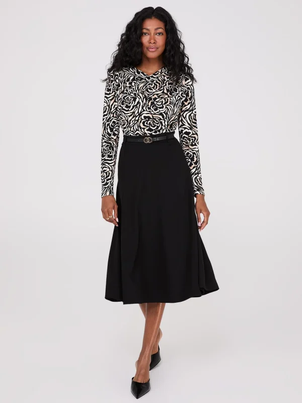Belted Panel Midi Skirt - Image 3