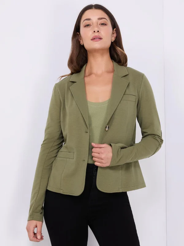 2-Button French Terry Blazer - Image 9