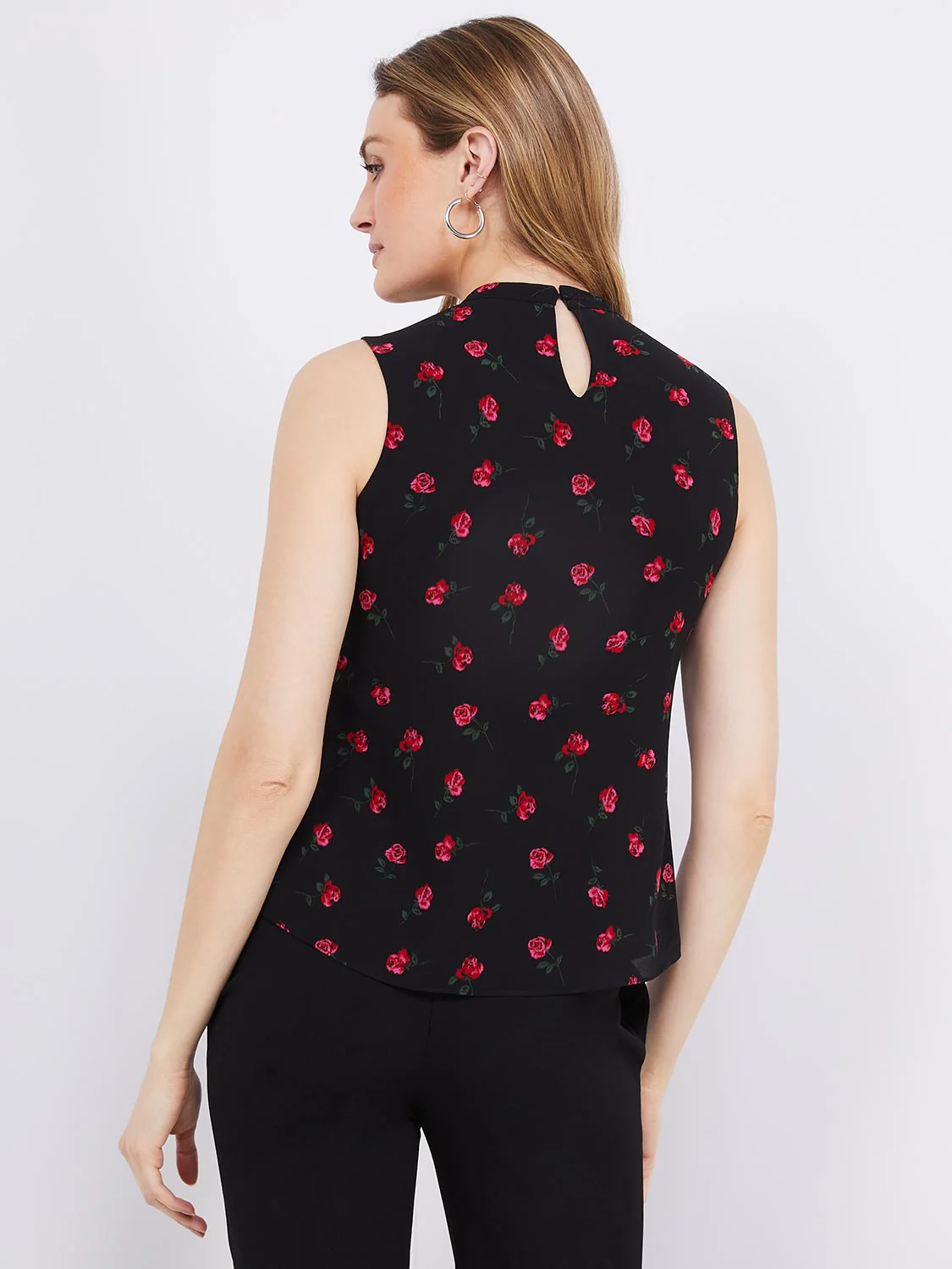 Printed Sleeveless Chiffon Blouse - Image 5