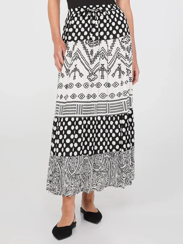 Printed Tiered Maxi Skirt - Image 5