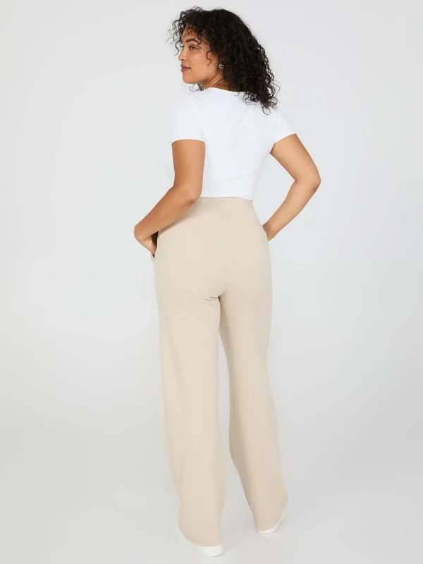 Front Pintuck Wide-Leg Long Length Pants - Image 9