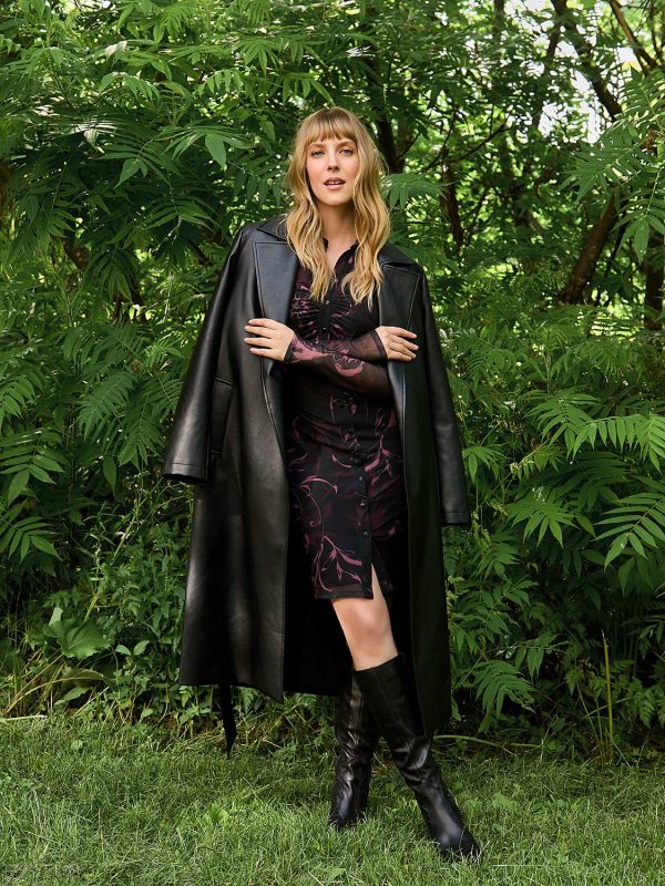 Floral Print Button-Front Gathered Mesh Dress - Image 6