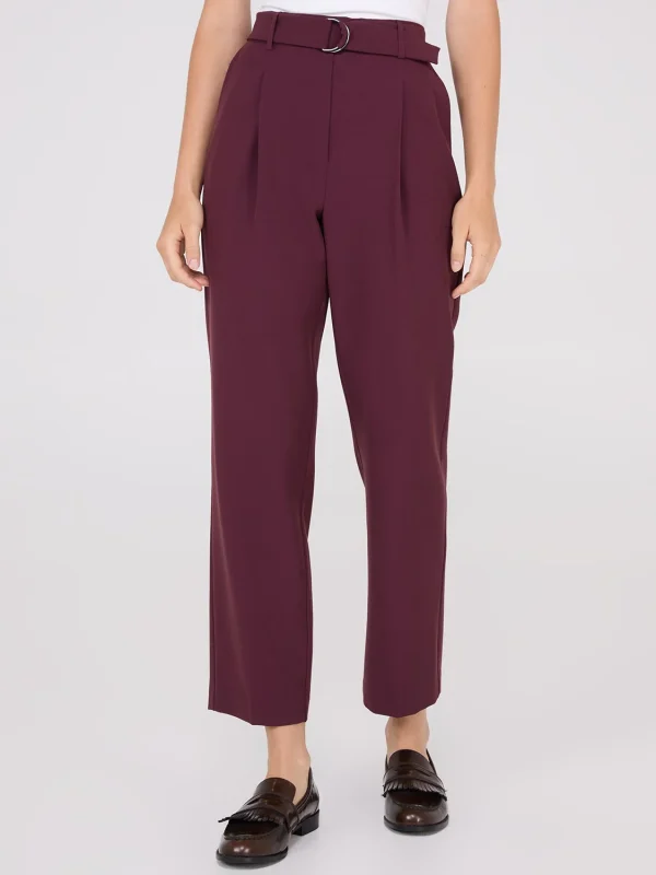 Mid-Rise Pleated Ankle Length Pants - Image 10