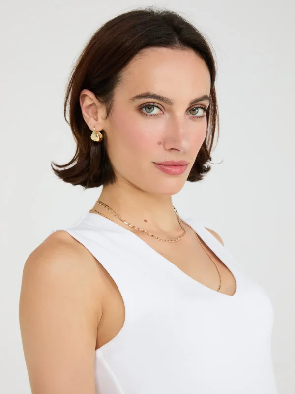 Rounded V-Neck Jersey Tank Top - Image 3