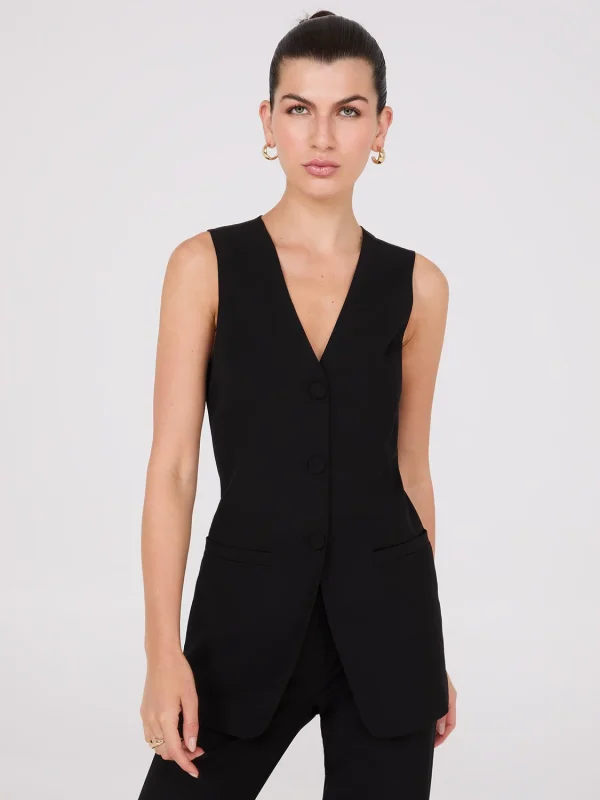Sleeveless 3-Button Blazer - Image 4