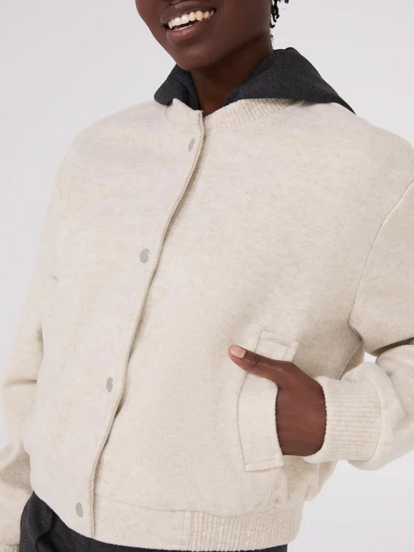 Button-Front Bomber Jacket - Image 7