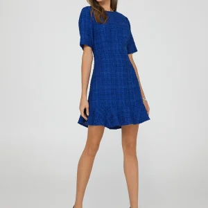Ruffle Boucle Mini Dress