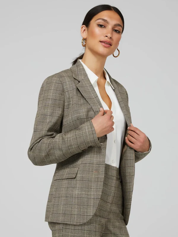 Plaid 2-Button Blazer - Image 4
