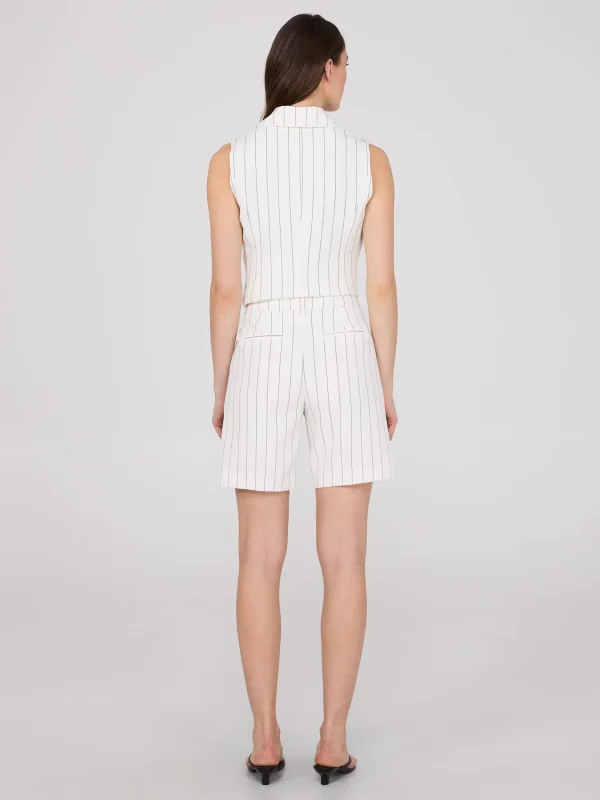 Striped Bermuda Trouser Shorts - Image 4