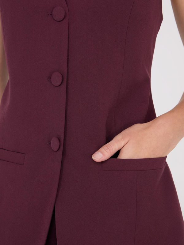 Sleeveless 3-Button Blazer - Image 9
