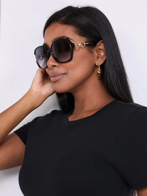 Oversized Clear Frame Sunglasses - Image 2