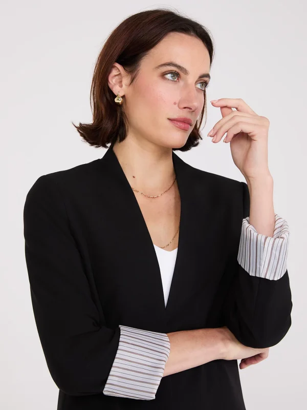 Collarless Open Blazer - Image 10