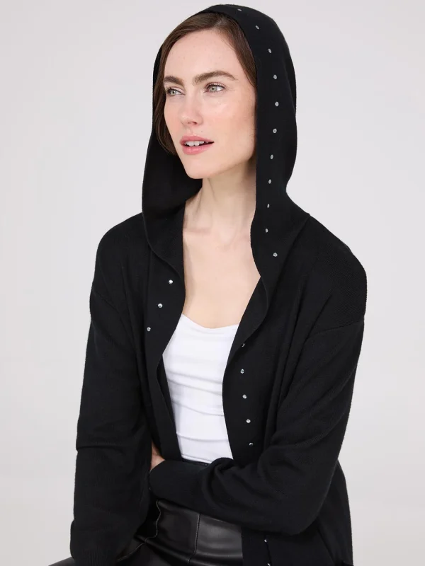 Hooded Duster With Stud Details - Image 2