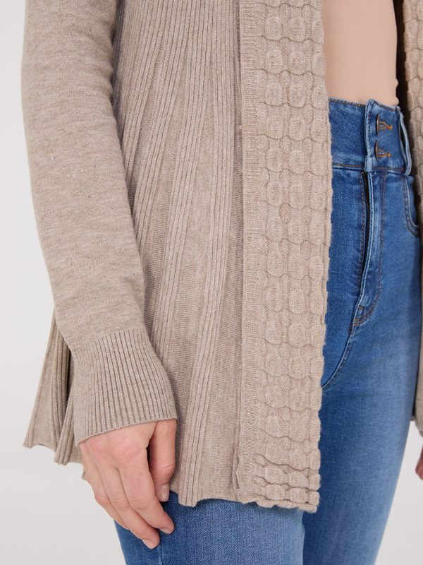 Multi Stitch Shawl Collar Duster Cardigan - Image 8