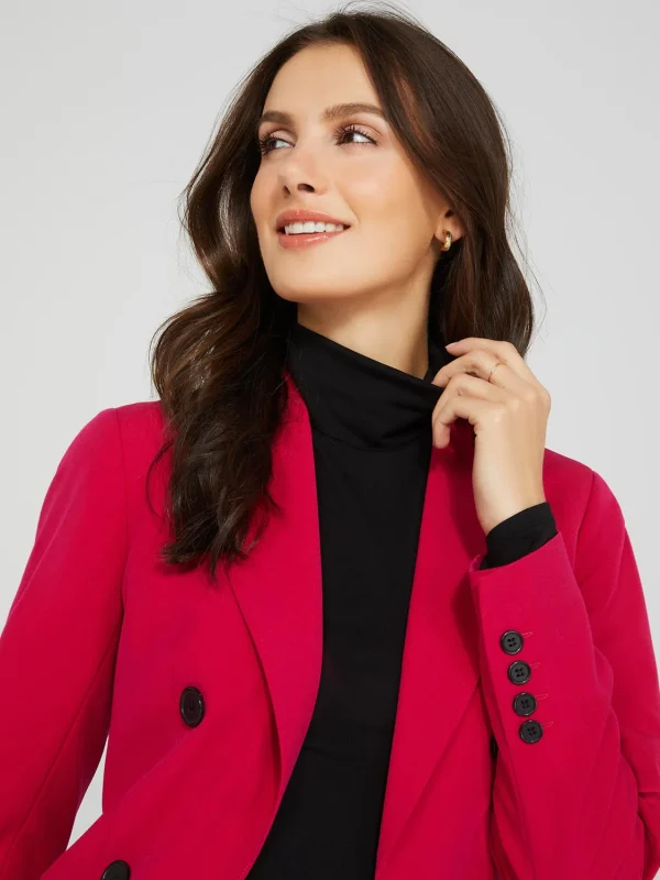 6-Button Open Blazer With Flap Pockets - Image 3