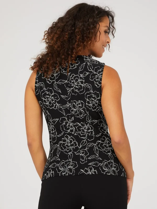 Floral Print Sleeveless Top - Image 5