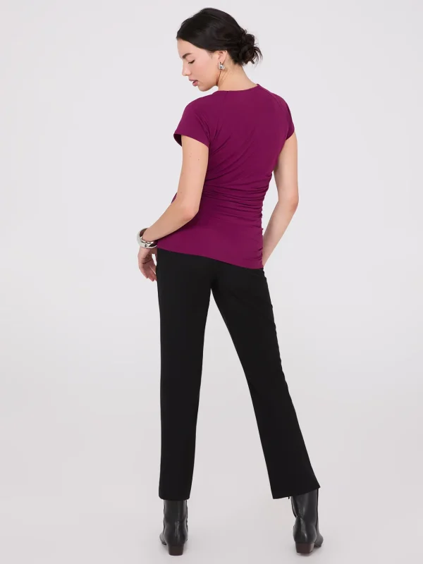 Short Raglan Sleeve Top With Side Pleats - Image 4