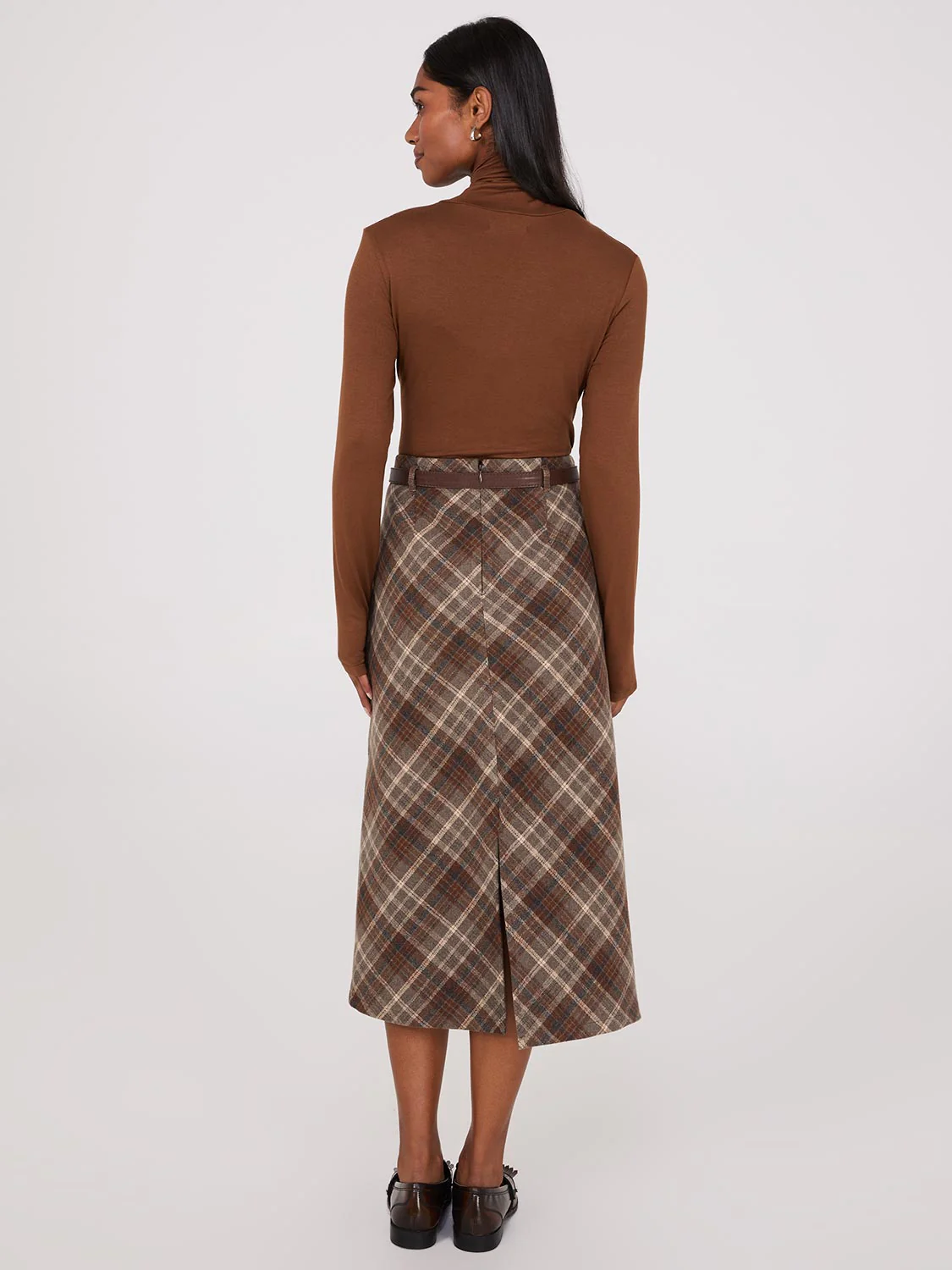Plaid Belted Skirt - Image 5