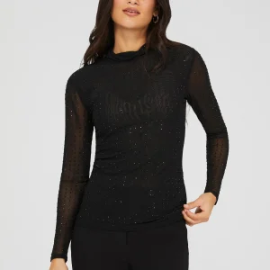 Long Sleeve Mock Neck Top