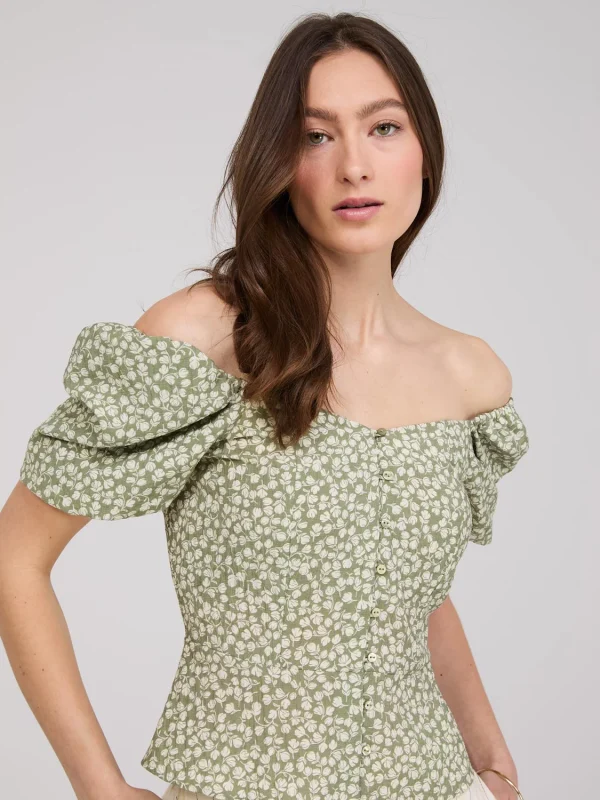 Floral Print Peplum Blouse - Image 2