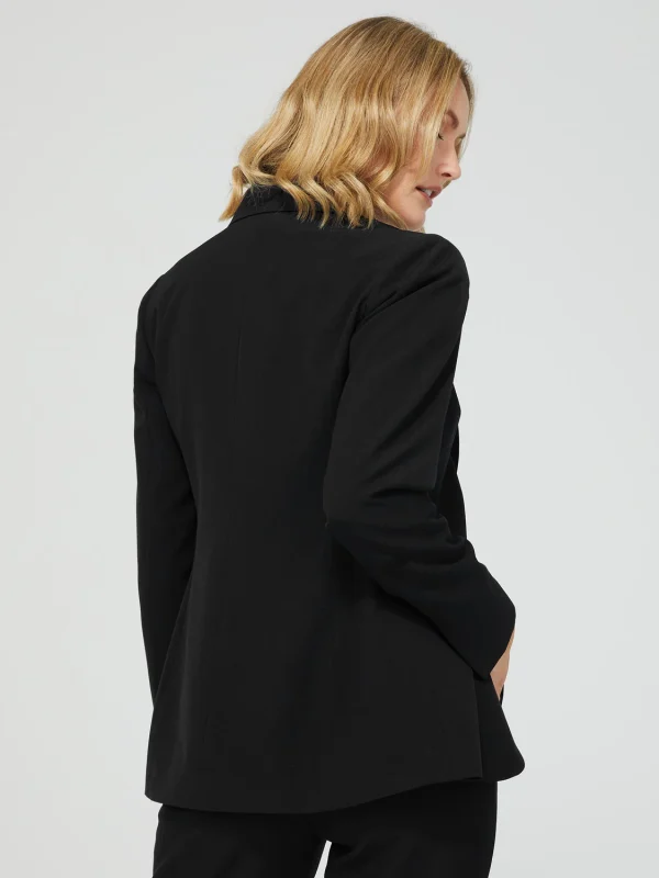 One-Button Long Sleeve Blazer With Pockets - Image 15