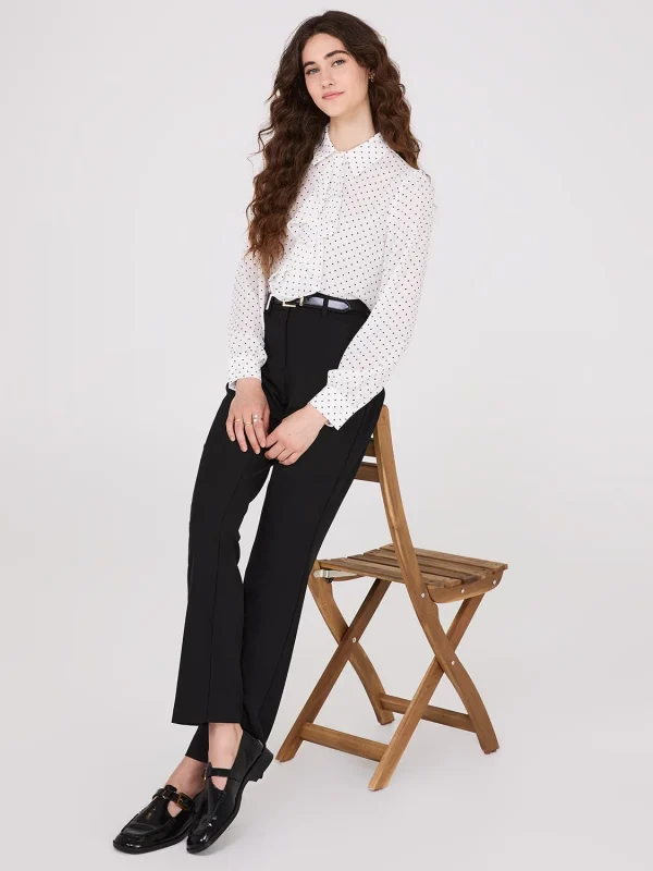 Straight Leg Long Length Slant Pocket Pants - Image 4