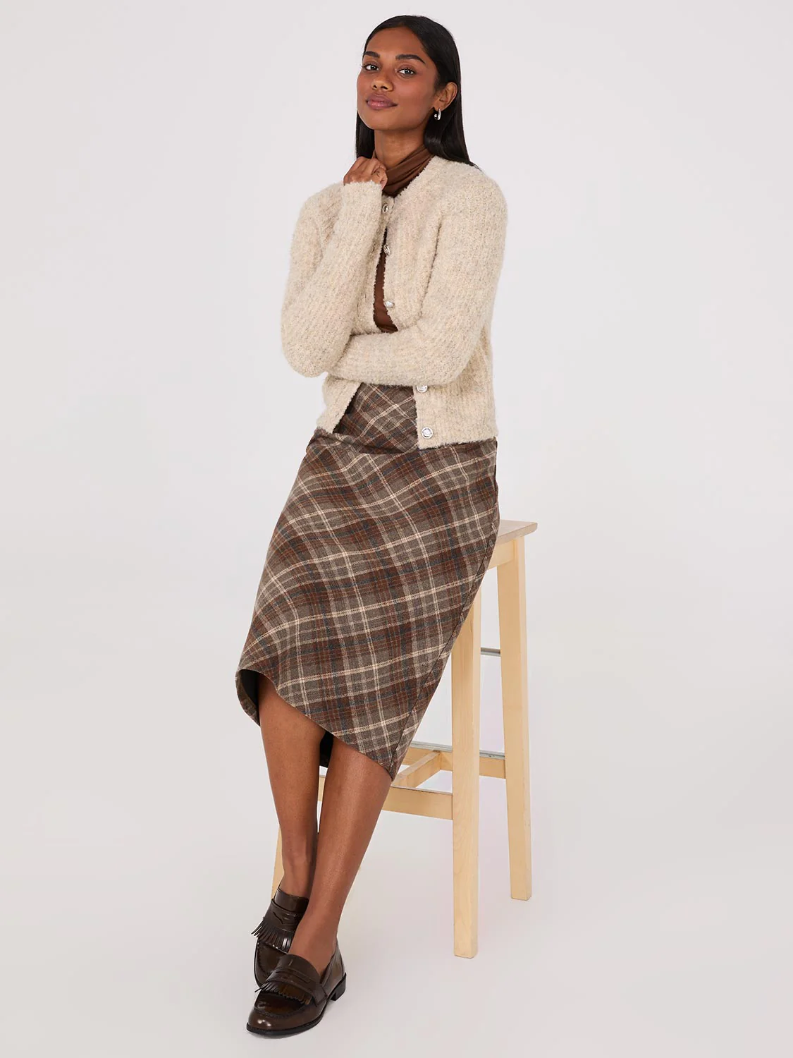 Plaid Belted Skirt - Image 3