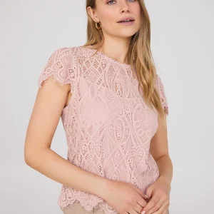 Sweetheart Neckline Top With Scallop Details