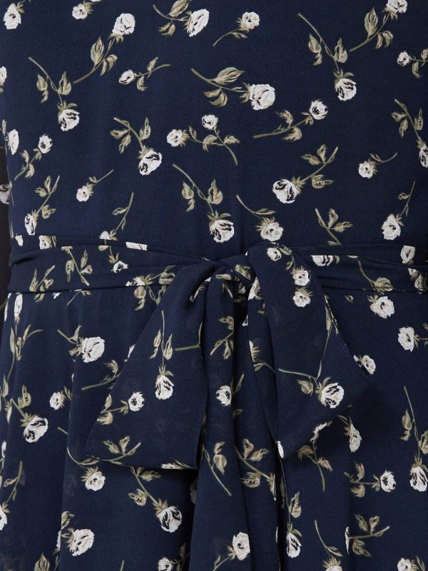 Floral Print Chiffon Fit & Flare Dress - Image 6