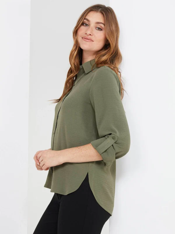 Textured Button-Front Blouse - Image 9