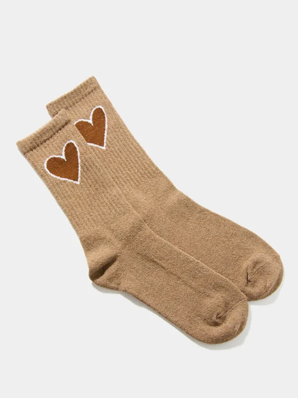 Heart Detail Crew Socks - Image 3
