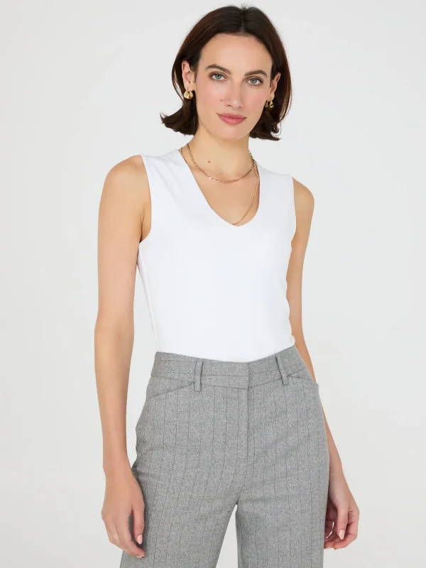 Rounded V-Neck Jersey Tank Top - Image 2