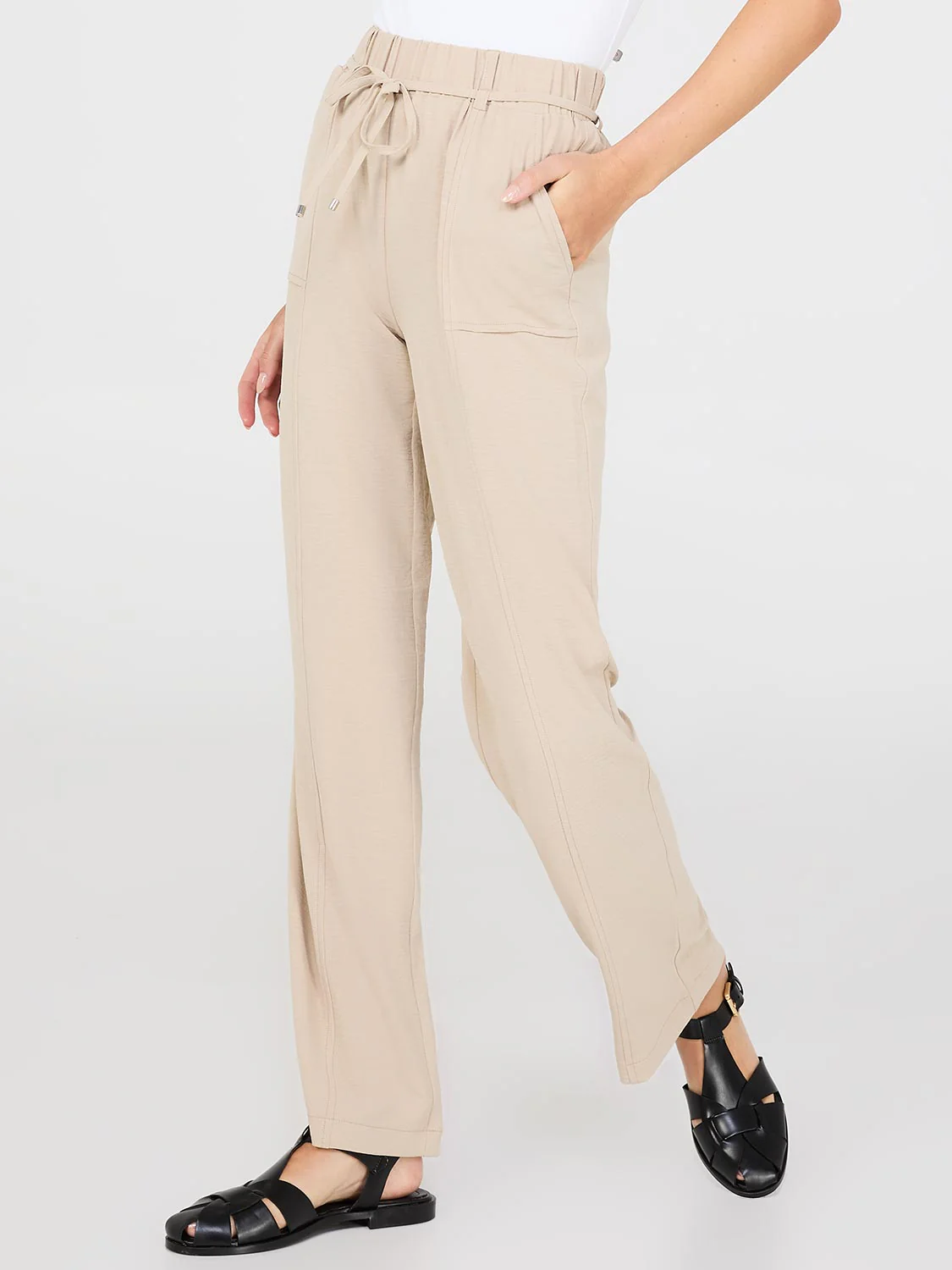 Wide-Leg Long Length Pants With Porkchop Pockets - Image 10