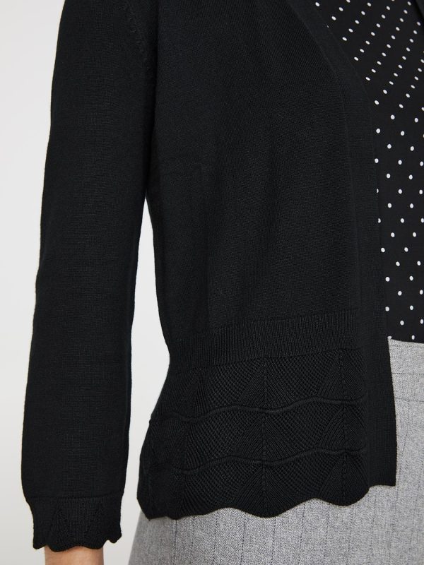 Pointelle Detail Bolero Sweater - Image 2