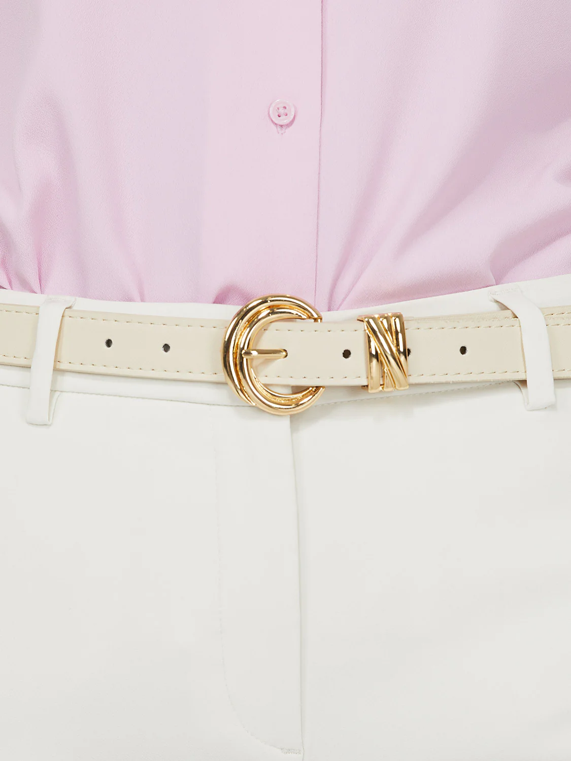 Gold Circle Buckle Belt