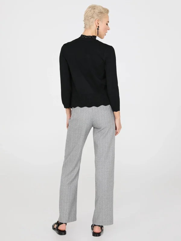 Pointelle Detail Bolero Sweater - Image 4