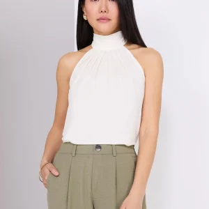 Mock Neck Halter Top