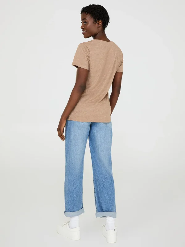 Scoop Neck Melange T-Shirt - Image 9