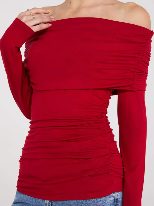 Ruched Off-The-Shoulder Top - Image 7