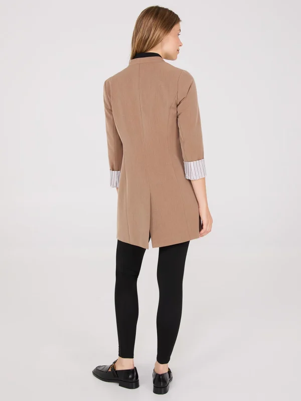 Collarless Open Blazer - Image 7