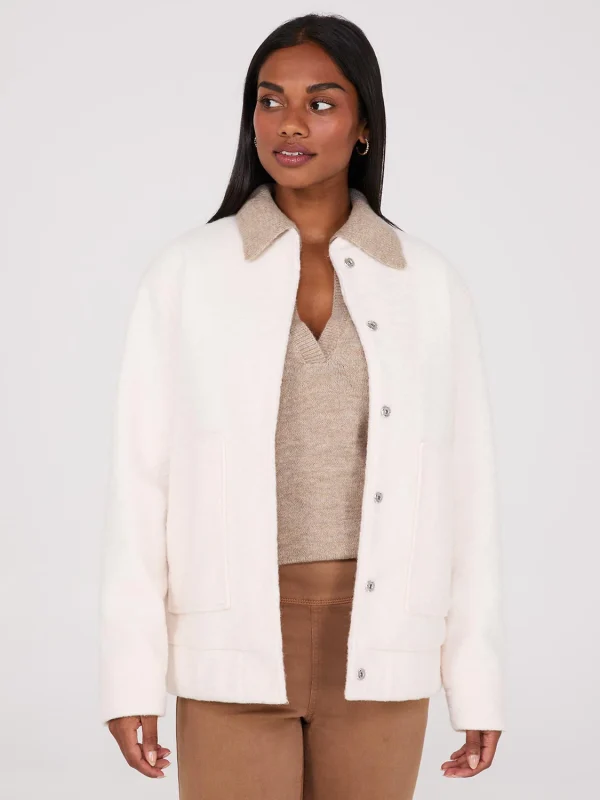 Snap Front Bomber Jacket