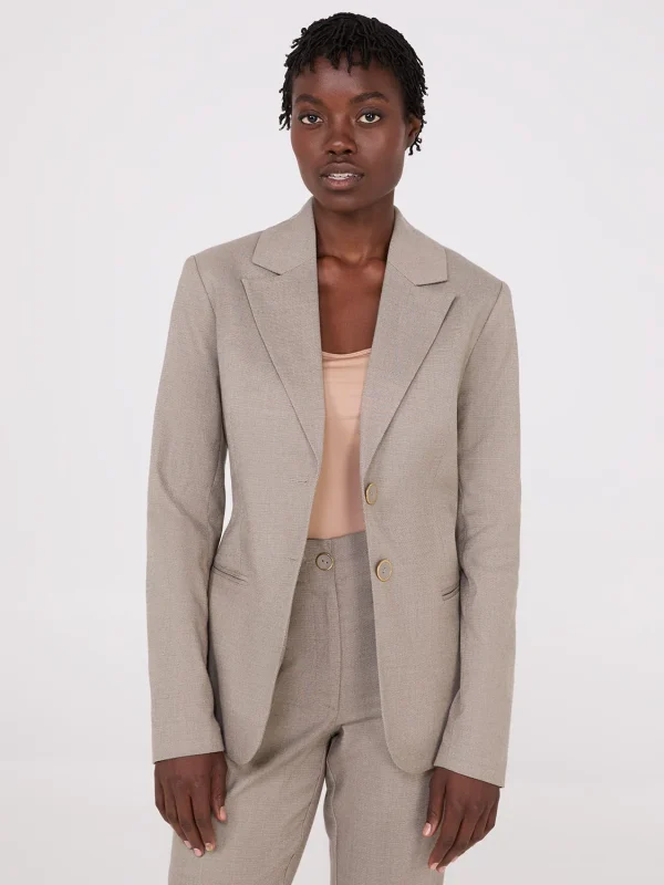 Notch Collar 2-Button Blazer - Image 3