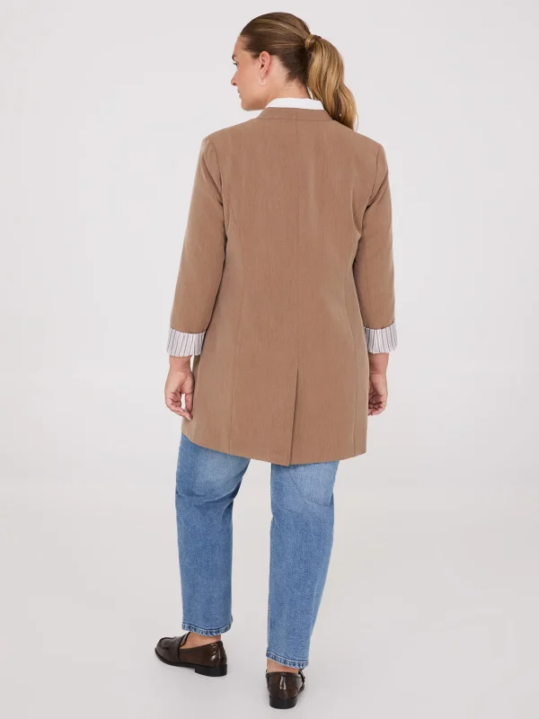 Collarless Open Blazer - Image 6