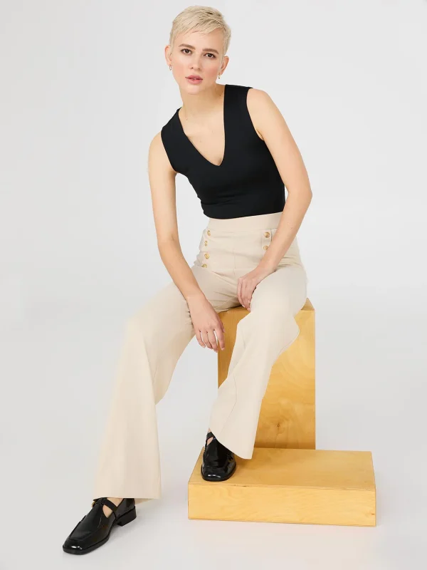 Rounded V-Neck Jersey Tank Top - Image 11