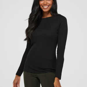 Boat Neck Ribbed Top