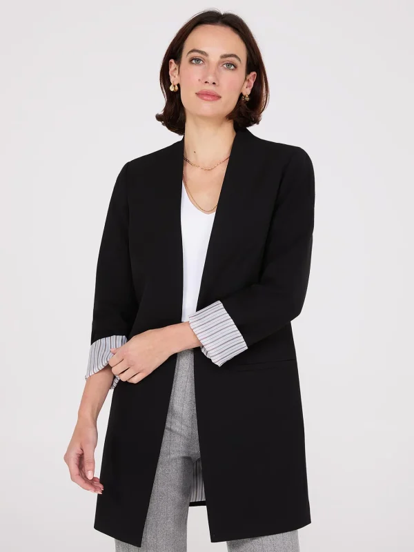 Collarless Open Blazer - Image 9