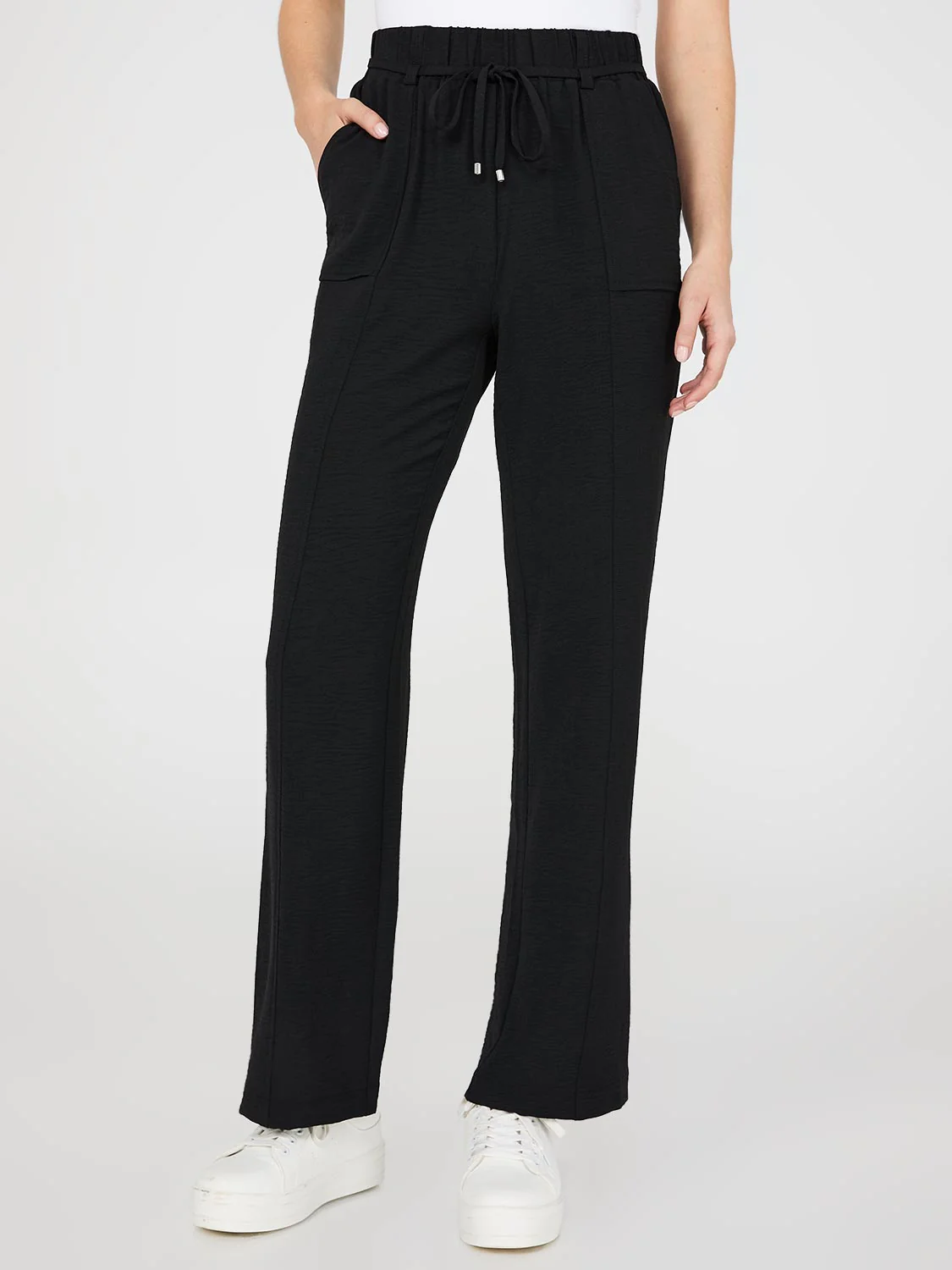 Wide-Leg Long Length Pants With Porkchop Pockets - Image 2