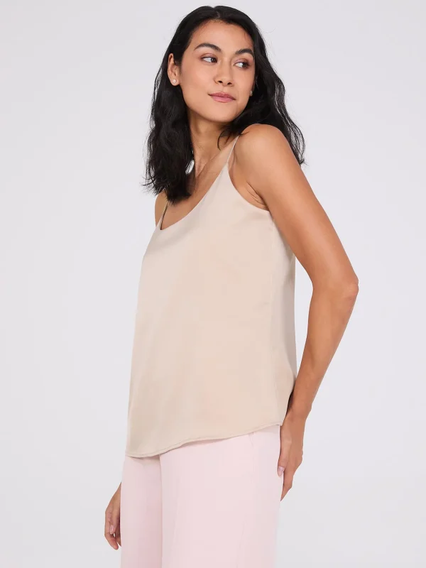 Satin Scoop Neck Tank Top - Image 7