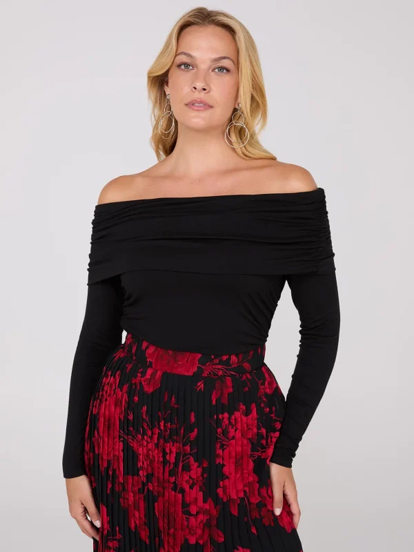 Ruched Off-The-Shoulder Top - Image 3